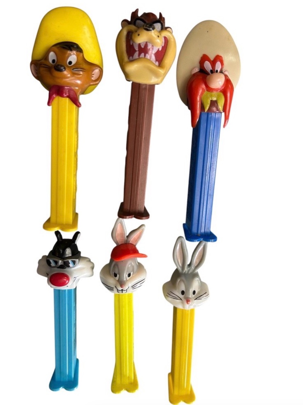 Vintage Looney Tunes Bugs Bunny Taz Speedy Gonzales Pez Lot / 6 Candy Dispensers